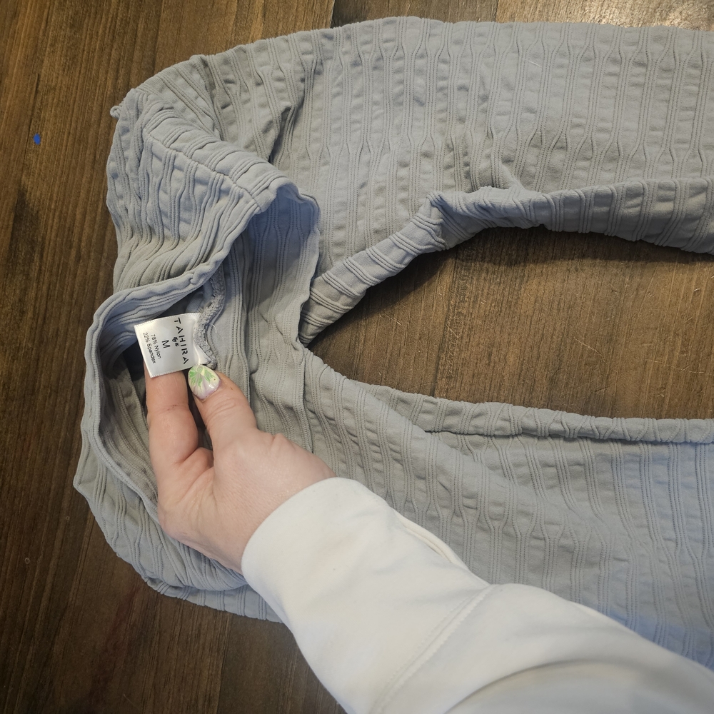 Gray Textured Pants